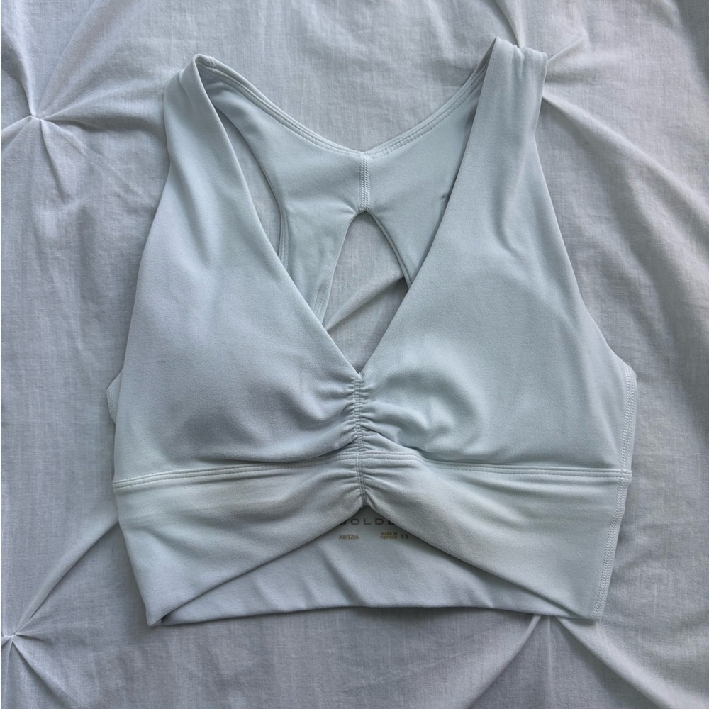 Aritzia Golden Light Cream Active Bra
